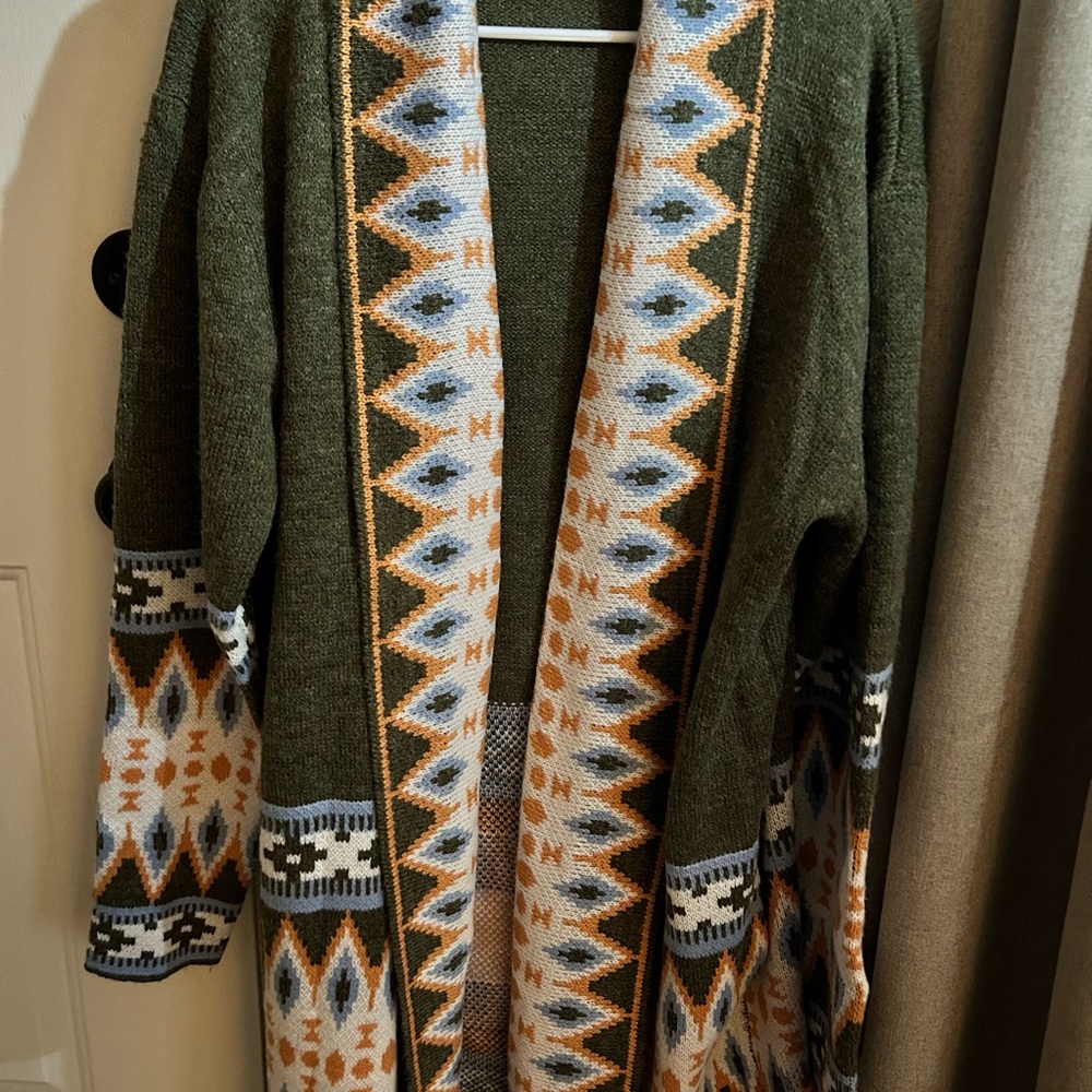 L Love southwestern cardigan.